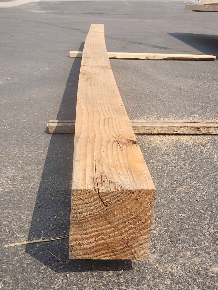 6x6x12 (discounted for slight bow) Lumber Beam Wood, photo 2