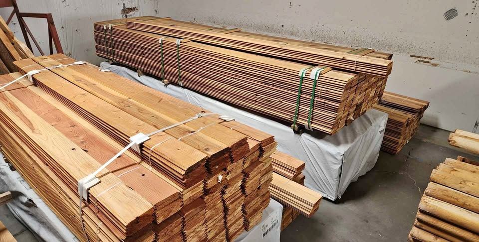 1x6 Redwood T&G ($1.29/lin ft) 8', 10', 12', 14' & 16' Wall Paneling Soffit Wood Lumber Cedar TNG, photo 1