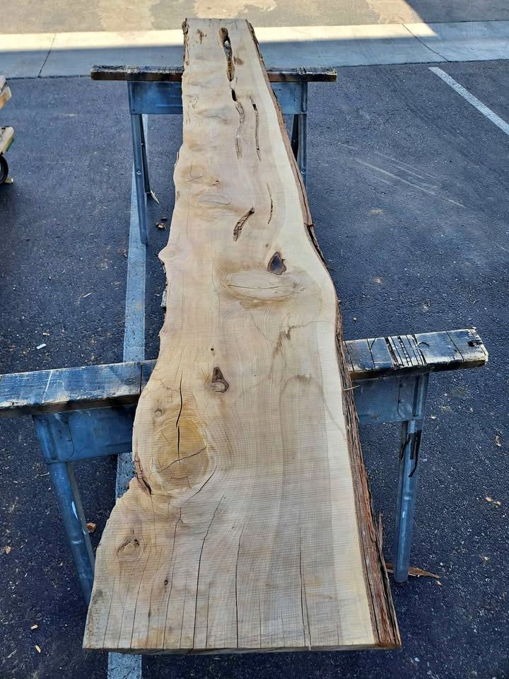 Live Edge Wood Slab - Kiln Dried Juniper - 3x15x9'3" - Great Epoxy Project Material, photo 1