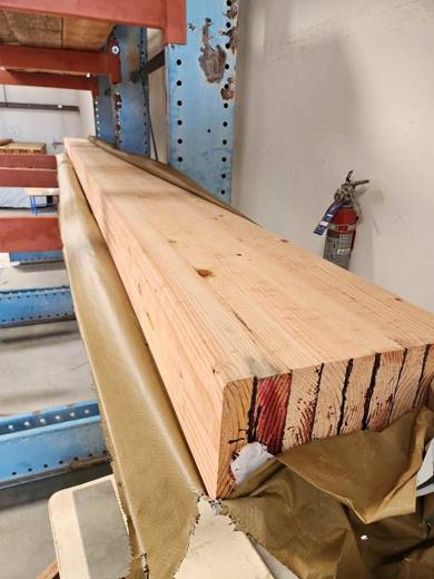 6-3/4" x 13-3/8" x 22'5" Glulam Structural Timber Engineered Beam Wood Lumber