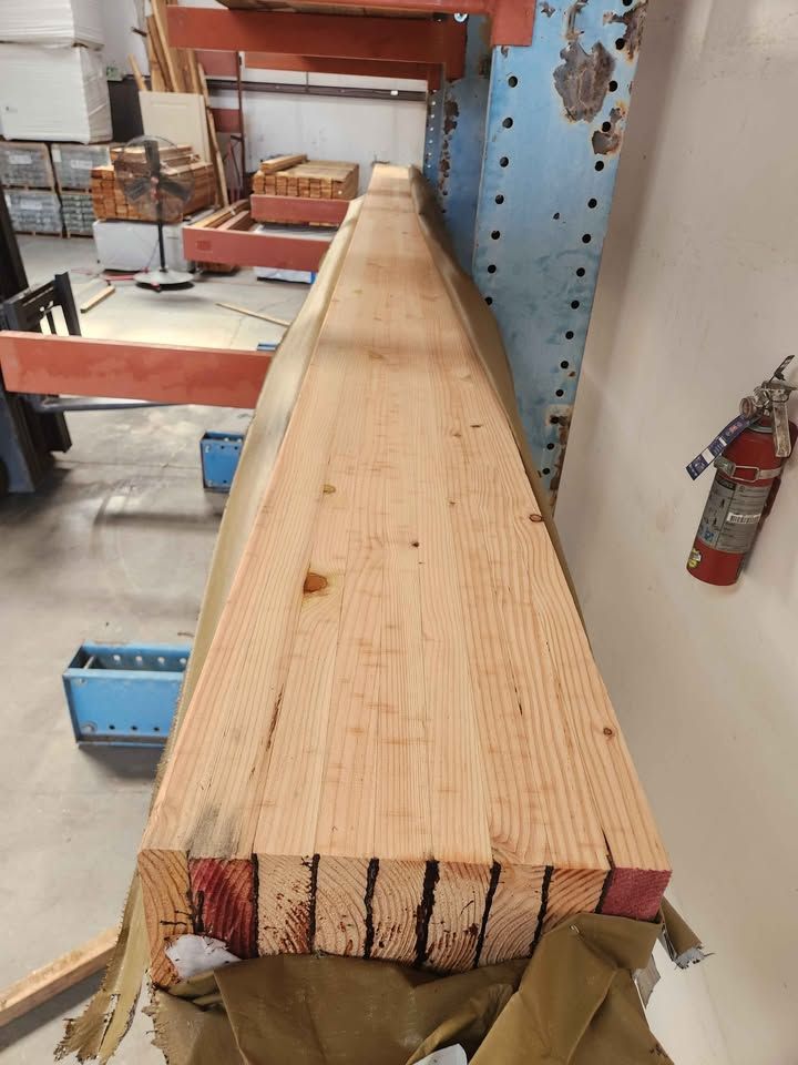 6-3/4" x 13-3/8" x 22'5" Glulam Structural Timber Engineered Beam Wood Lumber, photo 3