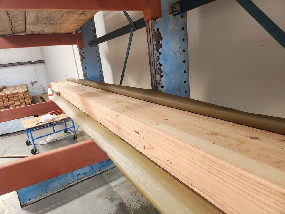 6-3/4" x 13-3/8" x 22'5" Glulam Structural Timber Engineered Beam Wood Lumber, photo 4