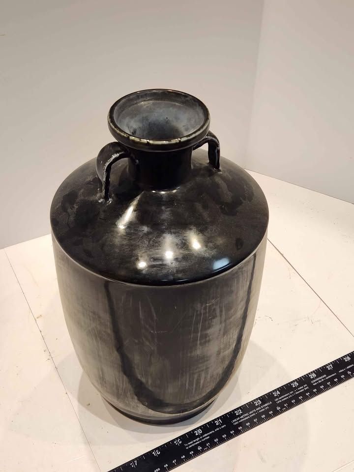 Decorative Black Jar w/ Two Handles, photo 2
