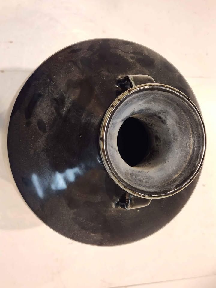 Decorative Black Jar w/ Two Handles, photo 3