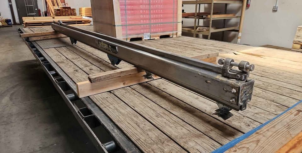 12ft Overhead Hoist Rail Track Monorail w/ Trolleys Crane Zimmermann, photo 2