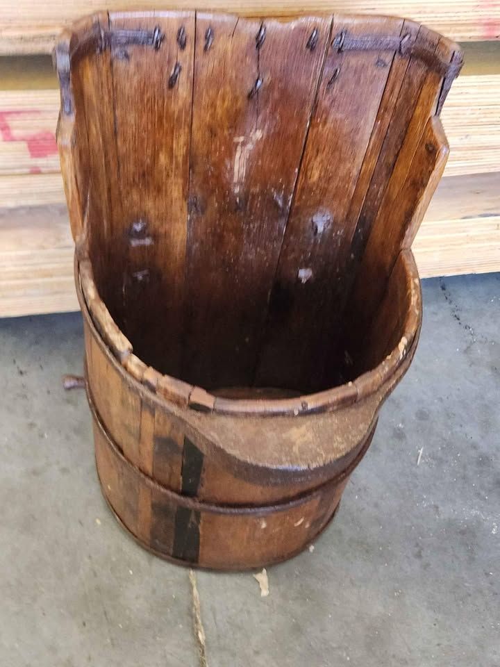 Rustic Replica Horse Pack Basket/Bucket - Western Equestrian Decor, photo 2