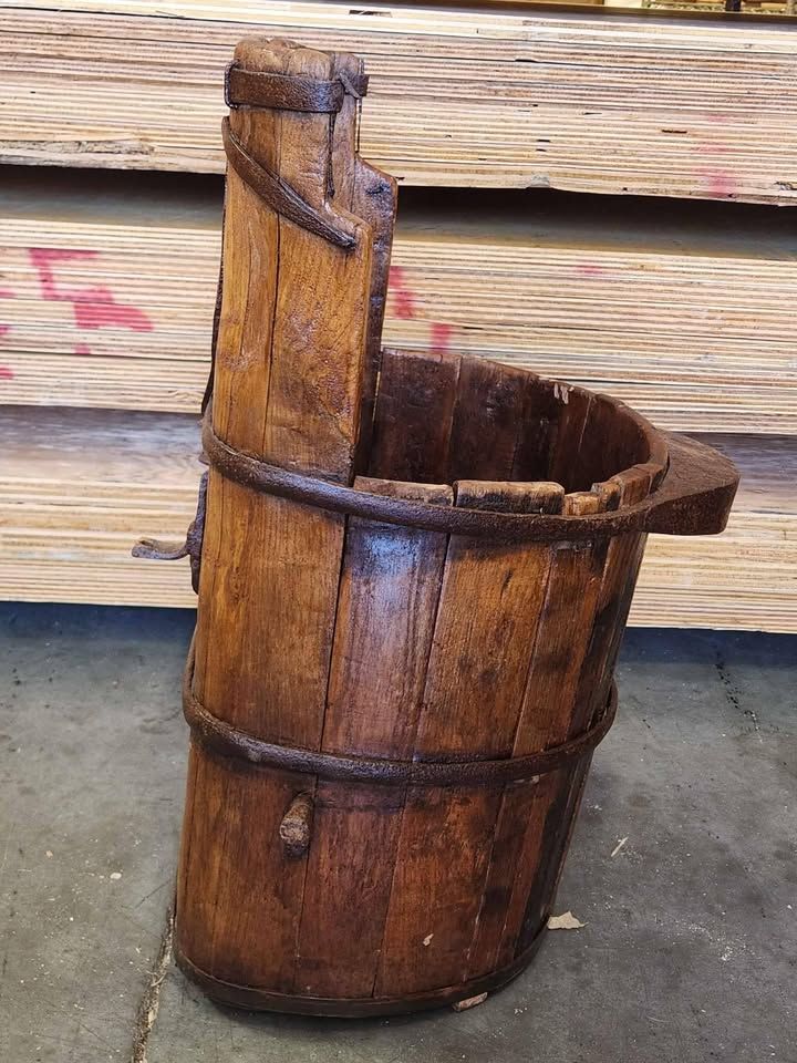 Rustic Replica Horse Pack Basket/Bucket - Western Equestrian Decor, photo 3