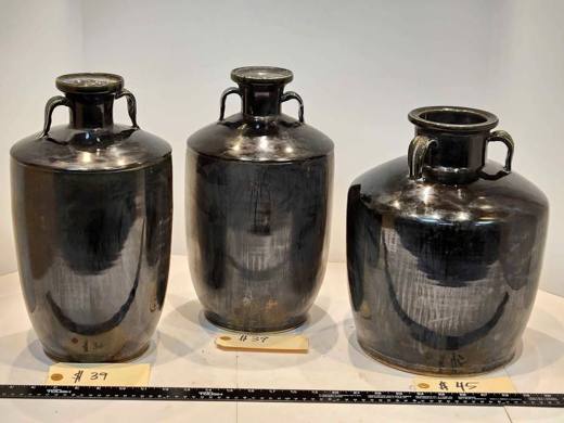 Decorative Black Porcelain Jars