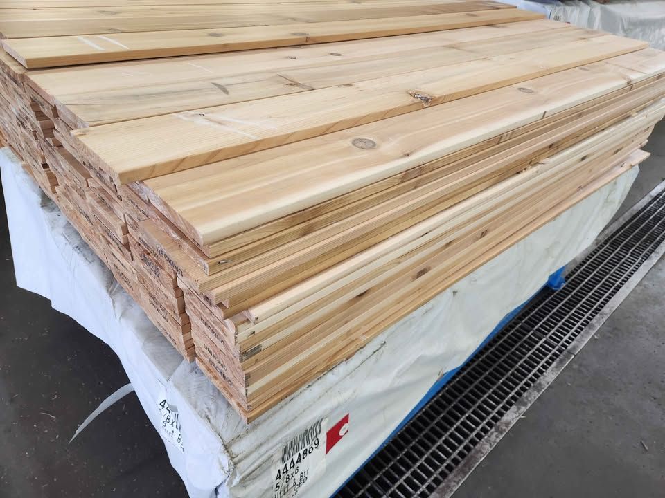 ($3.95 ea) 1x6x5 Cedar Square Edge WRC Boards (5/8x5-1/2x5 true) Decking, Fence, Trim, Sauna, Wood, photo 3