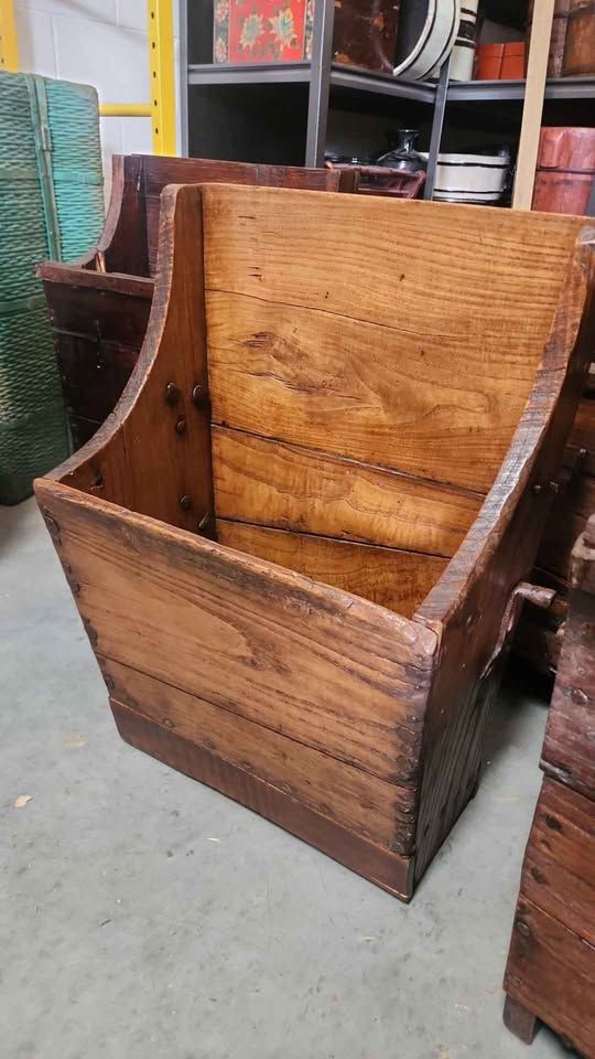Vintage Wooden Horse Pack - Cool Planter - Rustic Equestrian Home / Cabin / Barn Decor Basket Bucket, photo 4