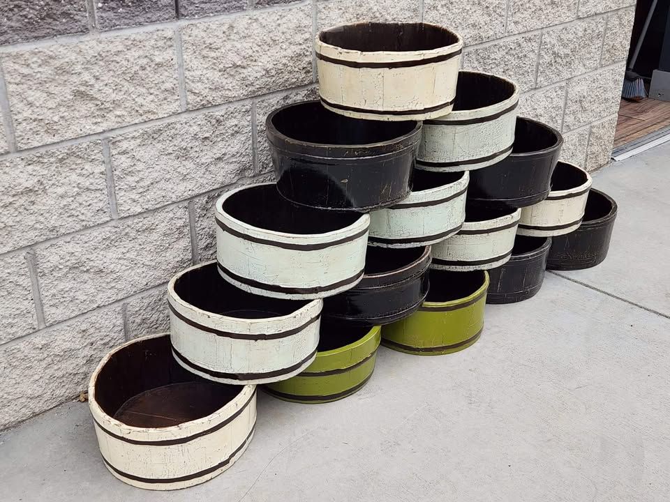 Great Gift Baskets! Handmade Wooden Buckets Baskets - Rustic, photo 3