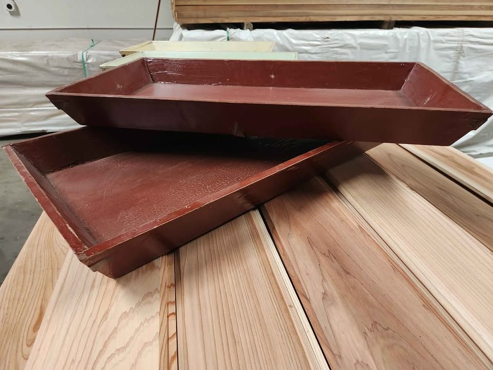 Vintage Wooden Trays Coffee Table Decor, photo 4