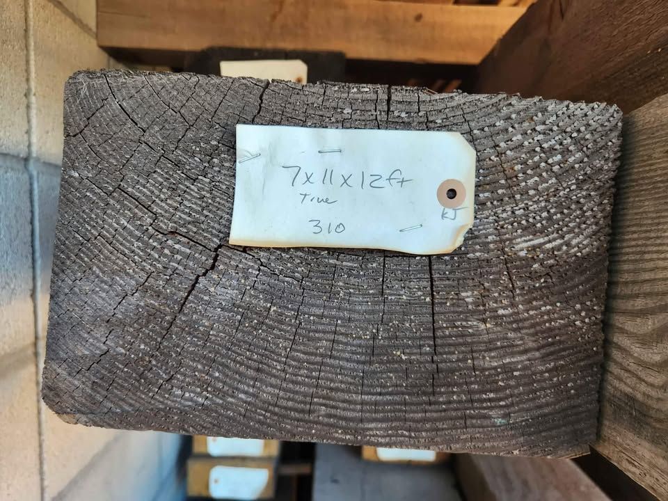 Aged 7x11x12ft Wood Beam Lumber Building Materials Construction Project - True Dimensions, photo 3