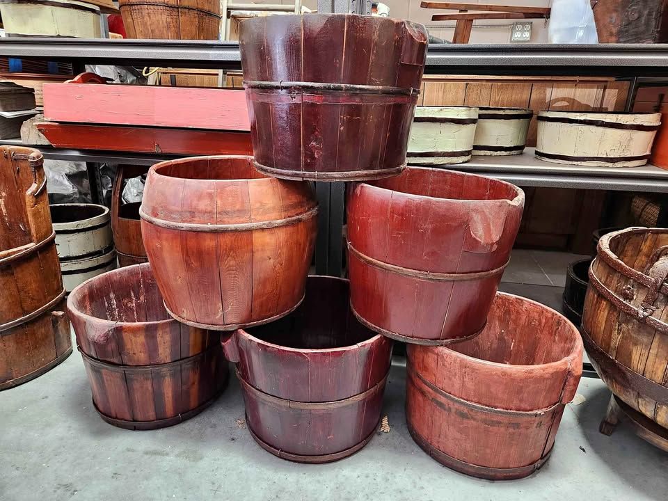 Decor Baskets/Planters - Rustic Handmade Wooden Buckets Baskets - Great Gifts, photo 1