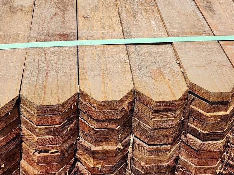 Cedar fencing boards